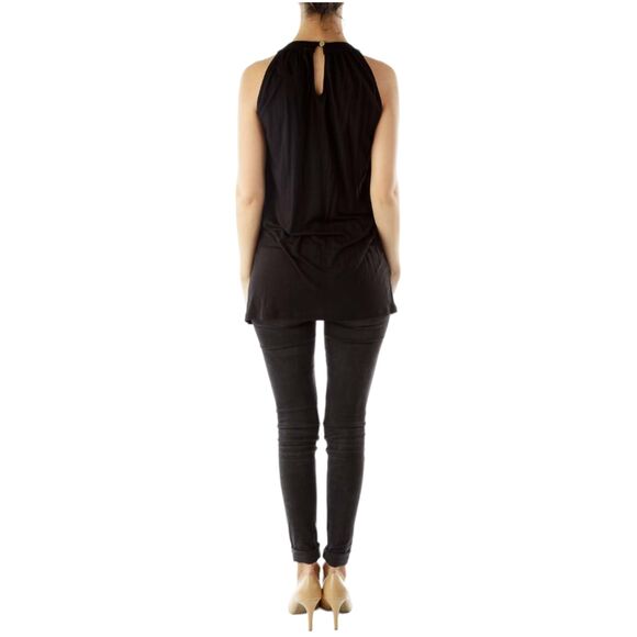 MICHAEL Michael Kors boho beaded sleeveless halter top size medium - Picture 2 of 9